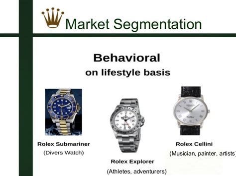 rolex segmentation|rolex marketing examples.